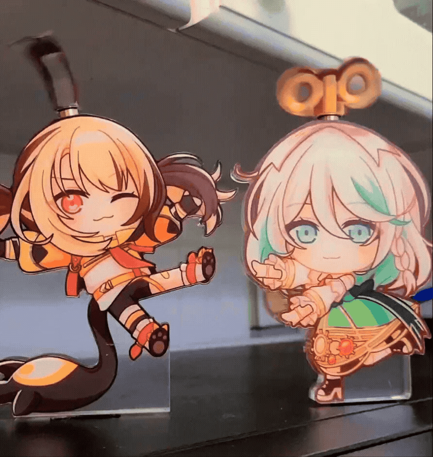 Gigi & Cecilia Spinning Standee