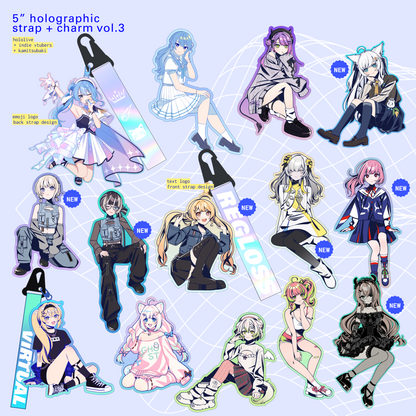 5" VTuber Charm + Rubber Strap Vol.3