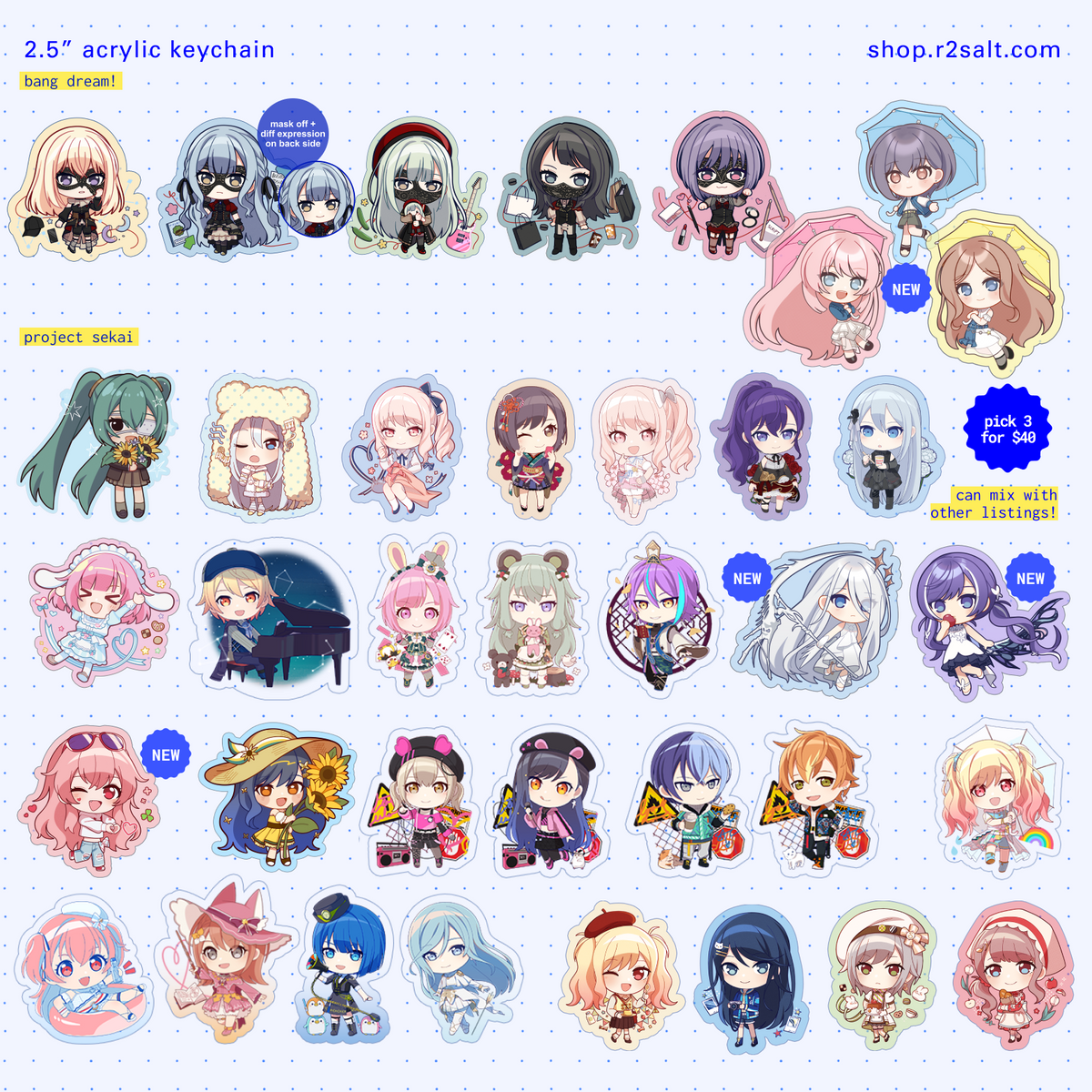 Project Sekai / BanG Dream! 2.5" Acrylic Charm