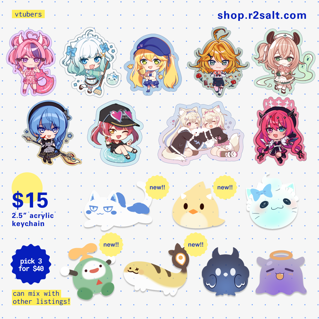 Hololive & Indie Vtubers 2.5" Acrylic Charm