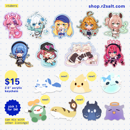 Hololive & Indie Vtubers 2.5" Acrylic Charm