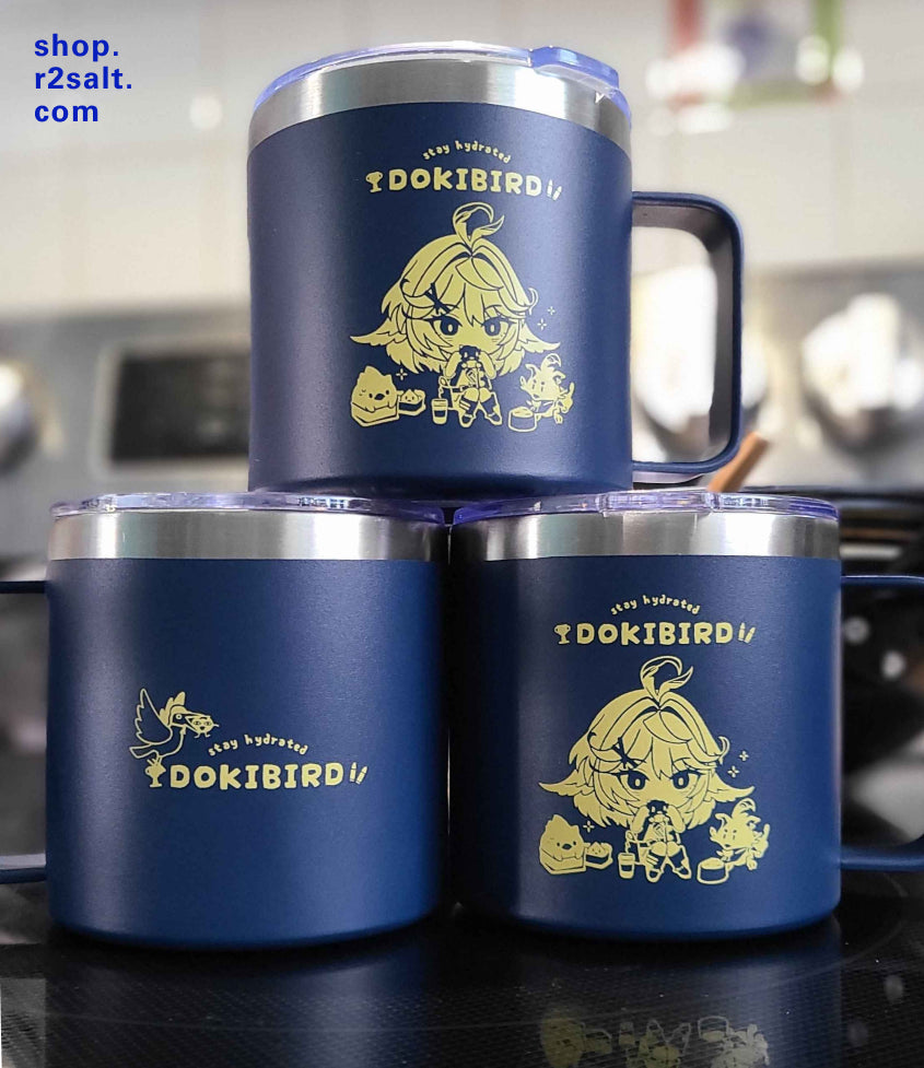 Dokibird 14oz Stainless Steel Mug
