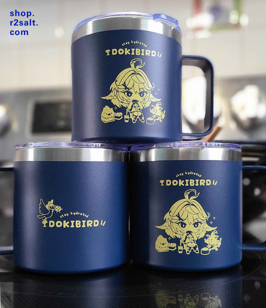 Dokibird 14oz Stainless Steel Mug