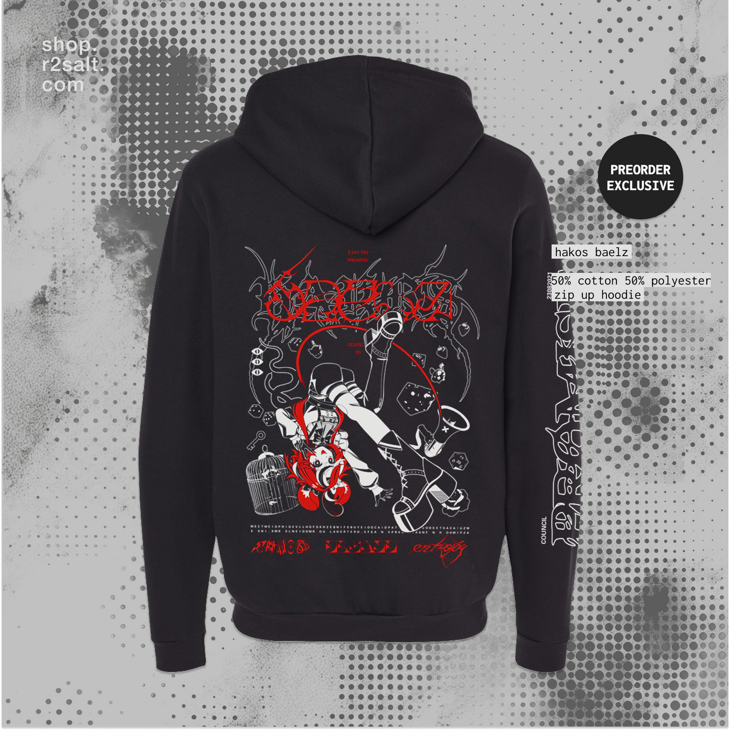 Hakos Baelz Zip Hoodie
