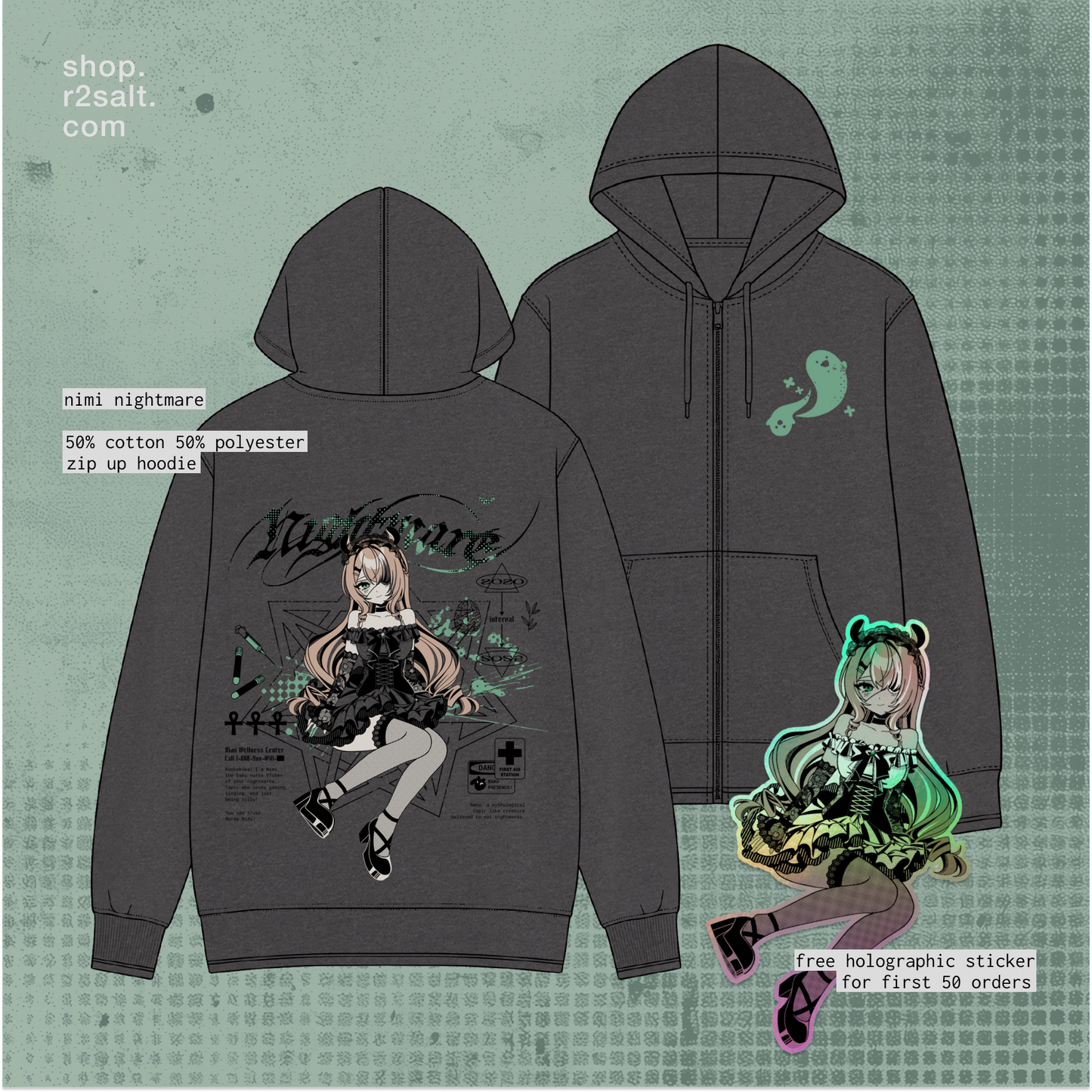 Nimi Nightmare Zip Hoodie